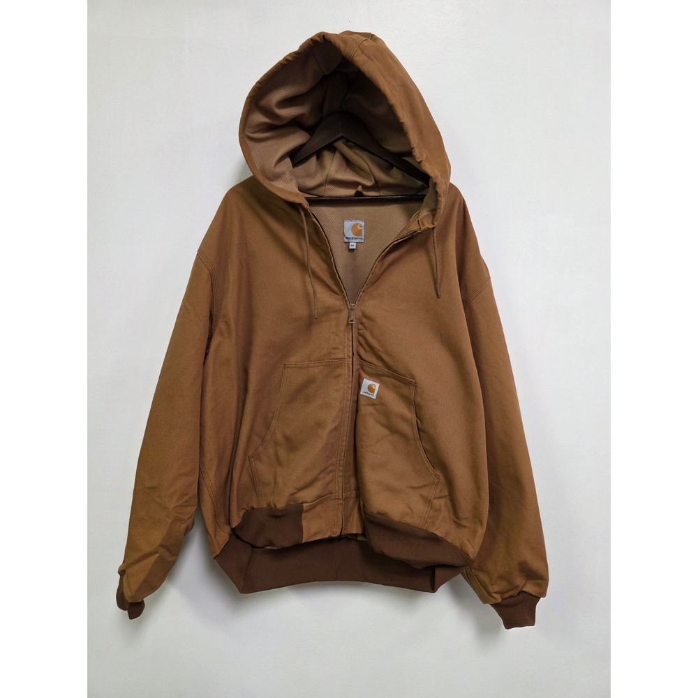 Carhartt Mens J131 Thermal Lined Duck Active Jacket Size 2XL USA Made Workwear